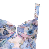 Abiti REBELLION DRAPE MINI DRESS SKY BLOOM 6493DC261 SKBLM SKBLM ZIMMERMANN