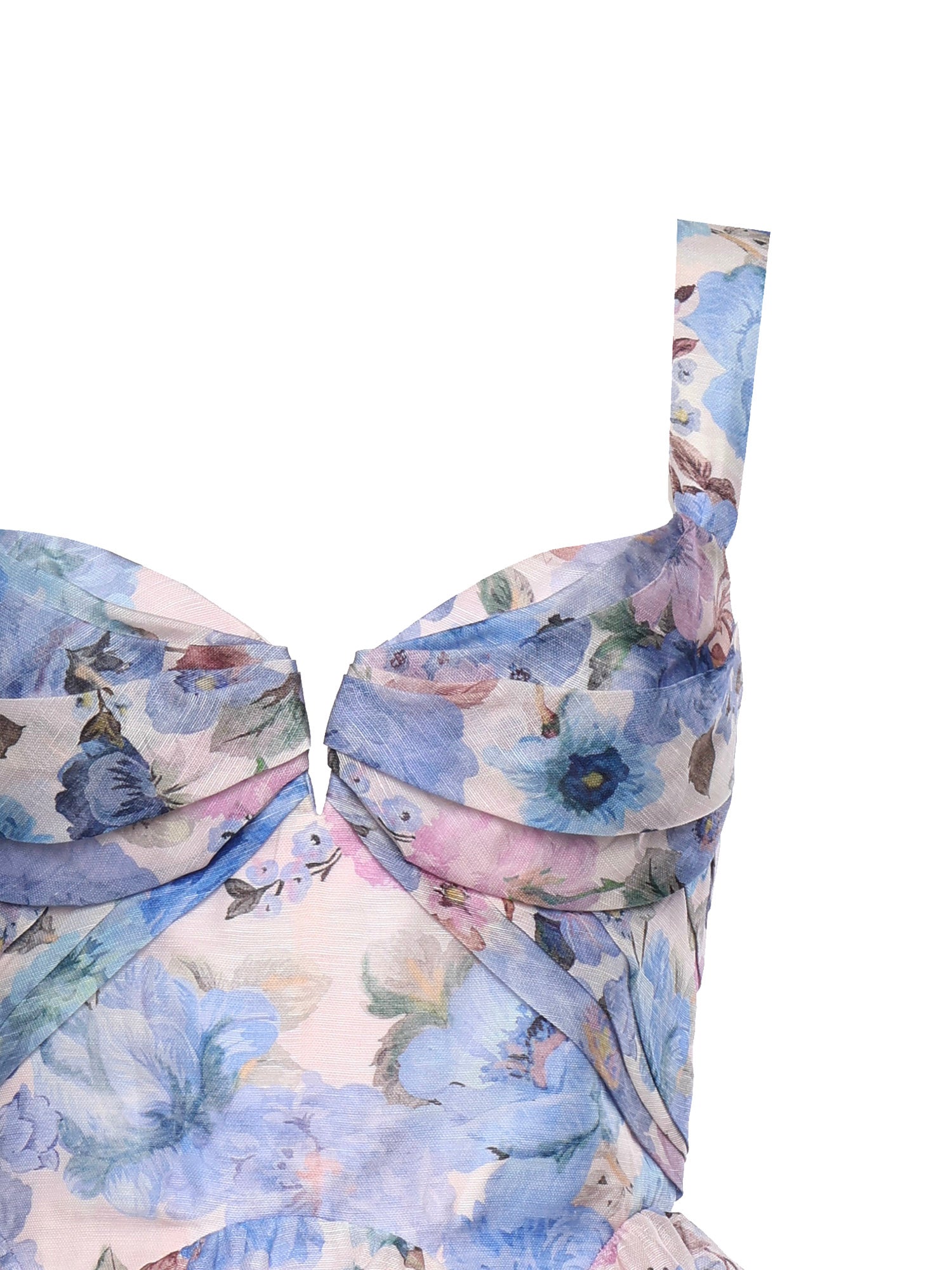 Abiti REBELLION DRAPE MINI DRESS SKY BLOOM 6493DC261 SKBLM SKBLM ZIMMERMANN