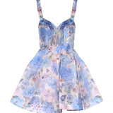 Abiti REBELLION DRAPE MINI DRESS SKY BLOOM 6493DC261 SKBLM SKBLM ZIMMERMANN