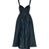 Abiti REBELLION DRAPE MIDI DRESS TEAL 6847DC261 TEAL TEAL ZIMMERMANN