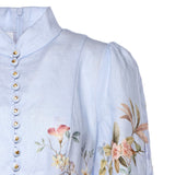 Abiti REBELLION BUTTON MINI DRESS BLUE AVIARY 9142DC261 BLAV BLAV ZIMMERMANN