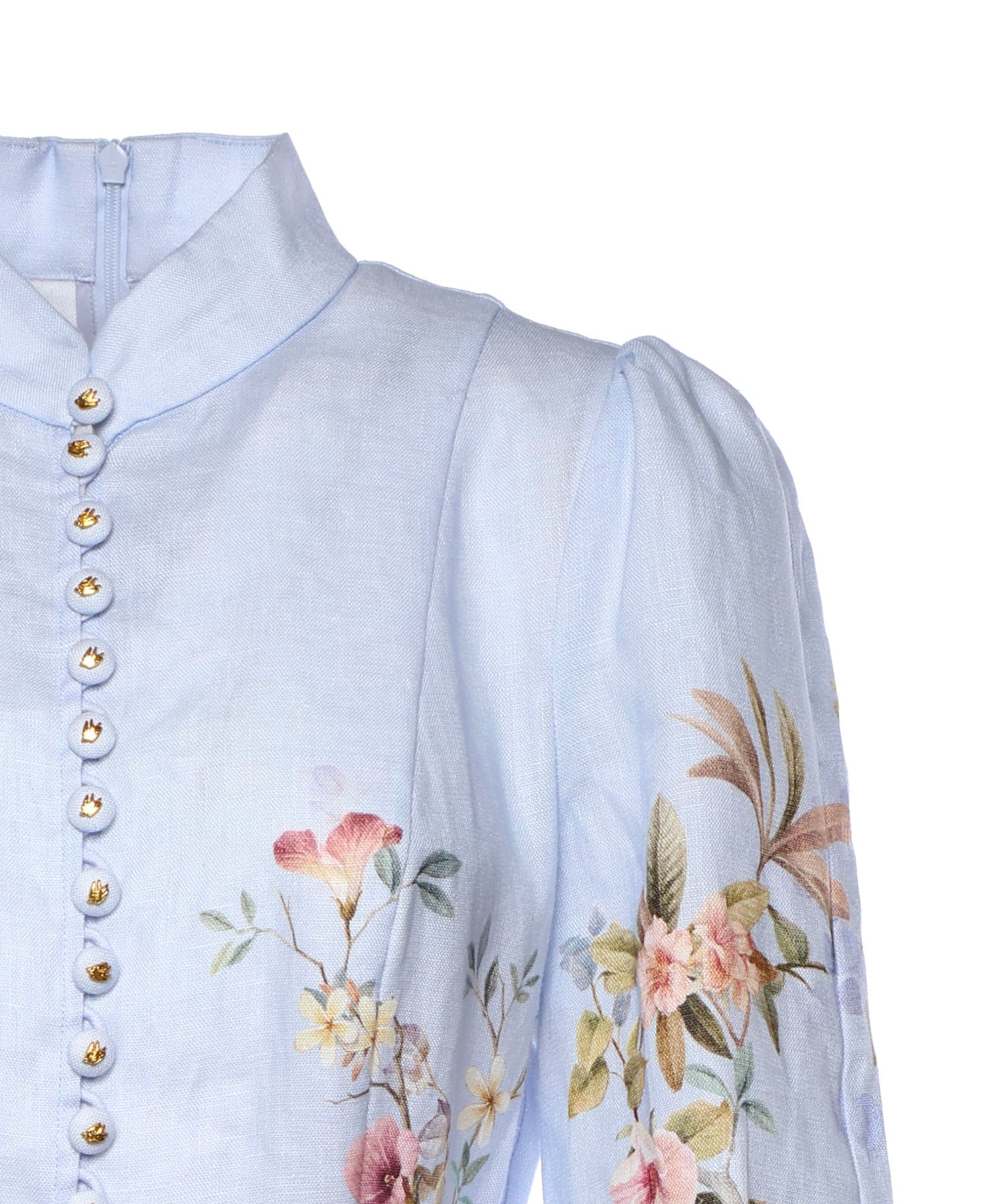 Abiti REBELLION BUTTON MINI DRESS BLUE AVIARY 9142DC261 BLAV BLAV ZIMMERMANN