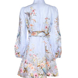 Abiti REBELLION BUTTON MINI DRESS BLUE AVIARY 9142DC261 BLAV BLAV ZIMMERMANN