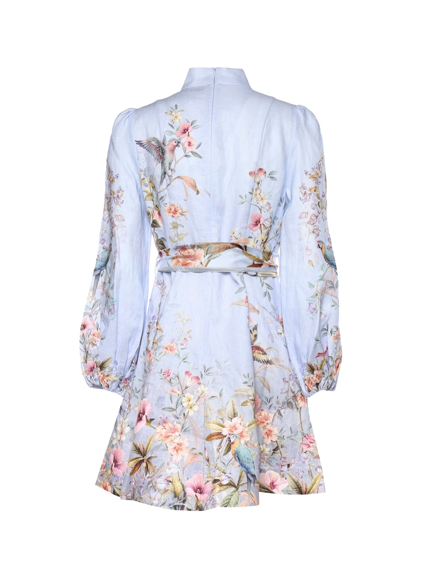 Abiti REBELLION BUTTON MINI DRESS BLUE AVIARY 9142DC261 BLAV BLAV ZIMMERMANN