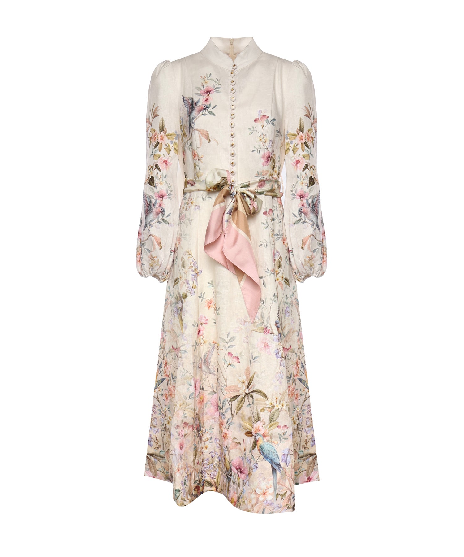 Abiti REBELLION BUTTON MIDI DRESS CREAM AVIARY 9143DC261 CRMAV CRMAV ZIMMERMANN