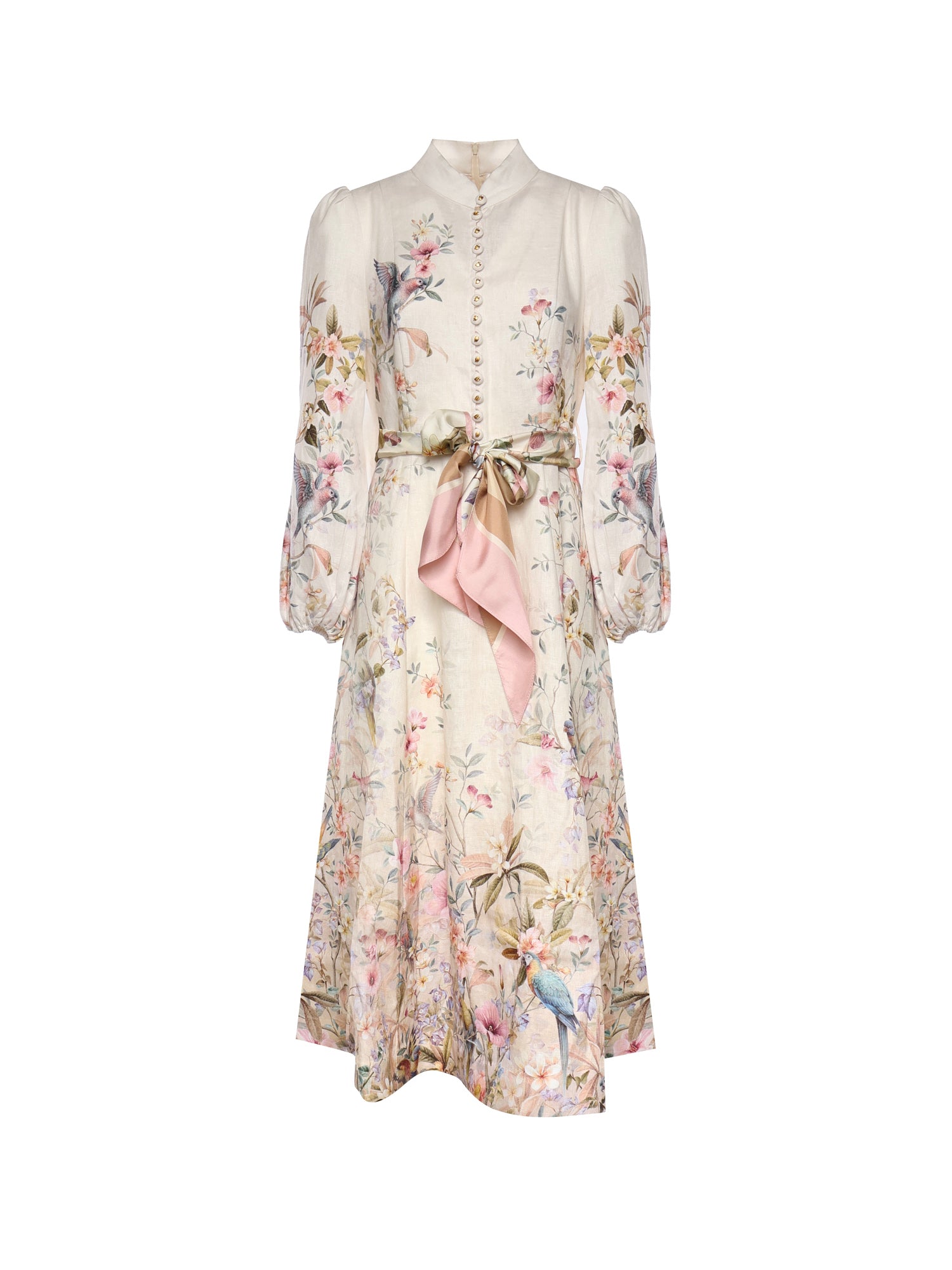 Abiti REBELLION BUTTON MIDI DRESS CREAM AVIARY 9143DC261 CRMAV CRMAV ZIMMERMANN