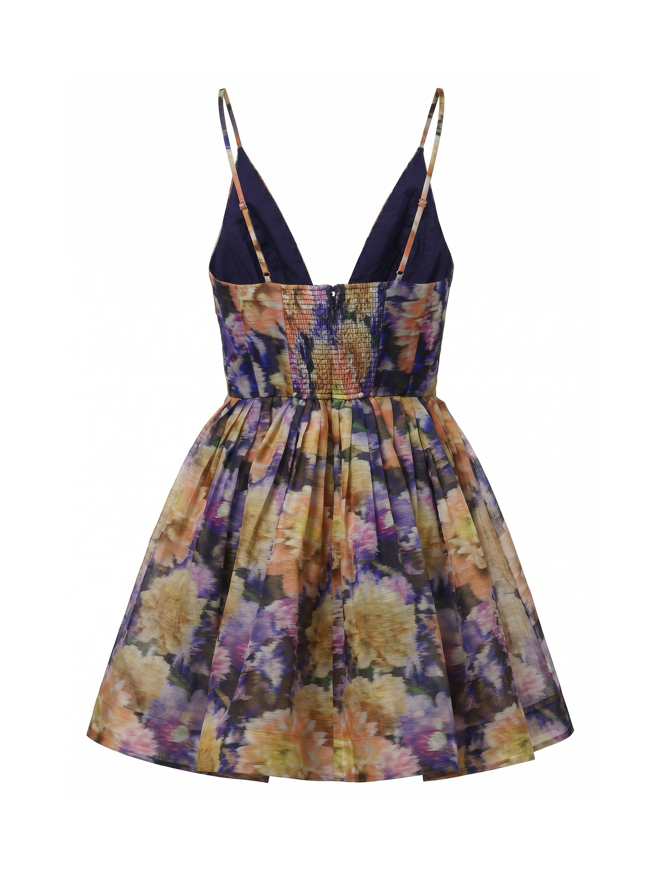 Abiti LUNA V NECK MINI DRESS NAVY DAHLIA 4398DS261 NVDH NVDH ZIMMERMANN