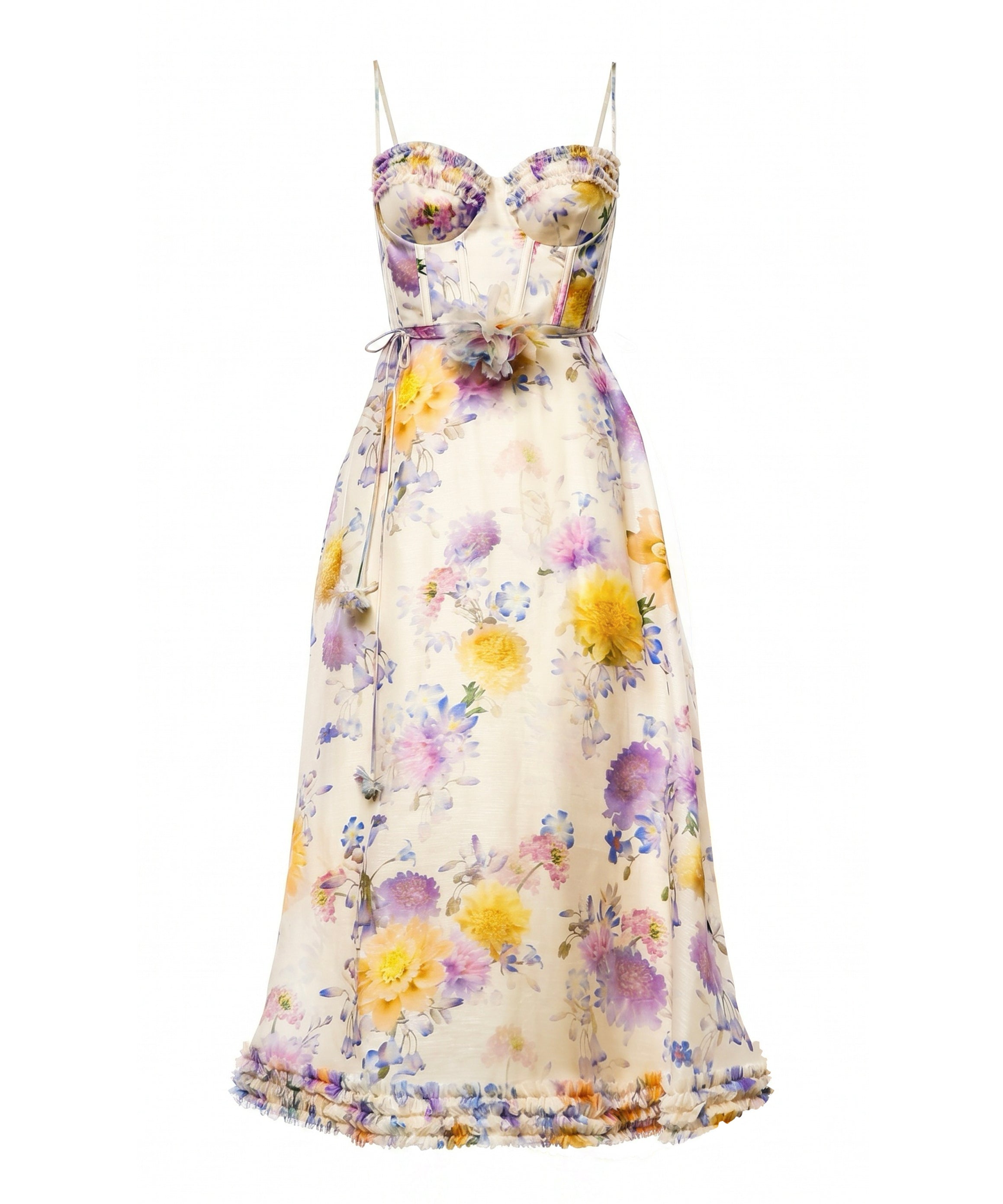 Abiti LUNA RUFFLE MIDI DRESS CREAM DAHLIA 7568DS261 CRDA CRDA ZIMMERMANN