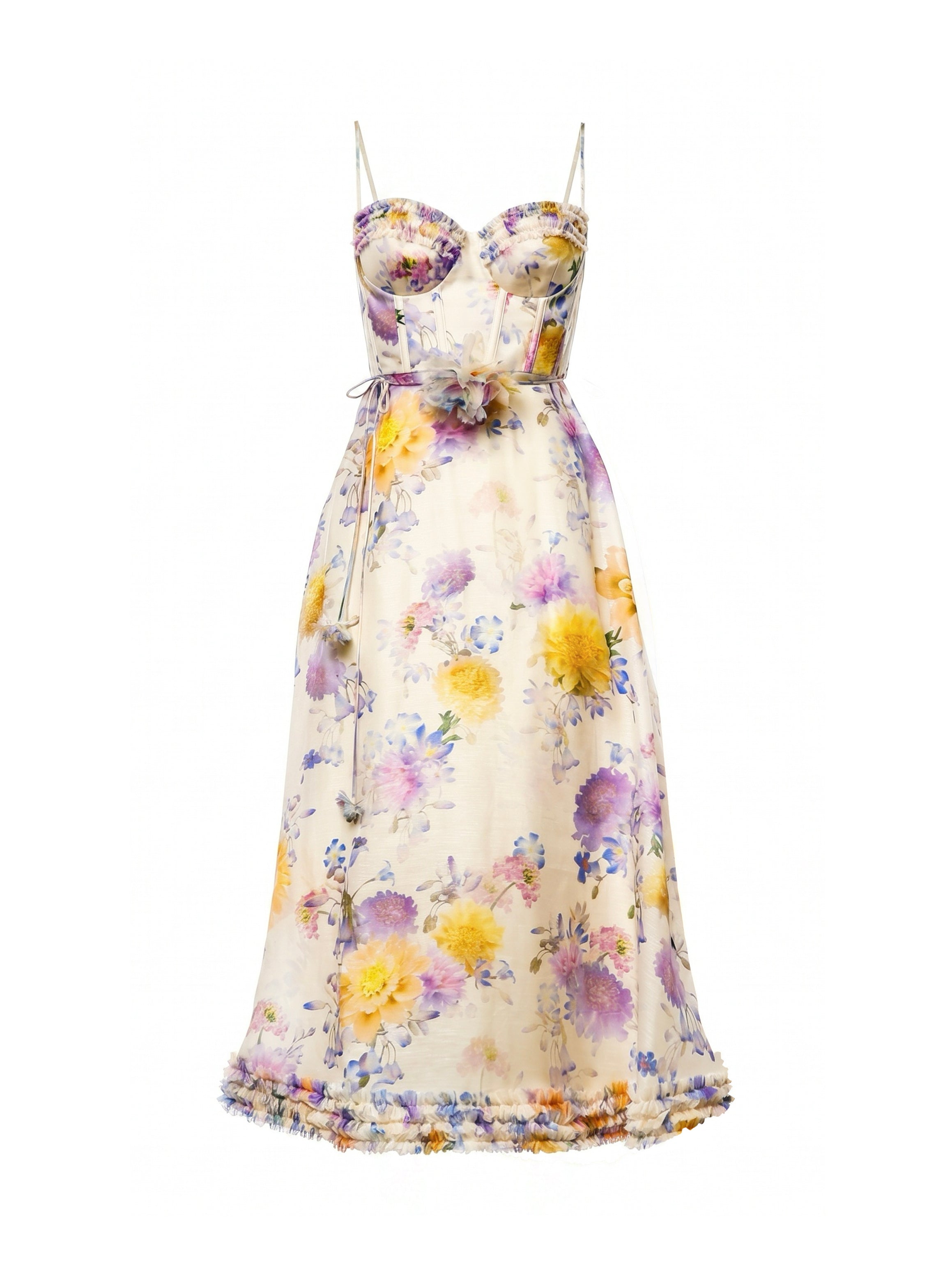 Abiti LUNA RUFFLE MIDI DRESS CREAM DAHLIA 7568DS261 CRDA CRDA ZIMMERMANN