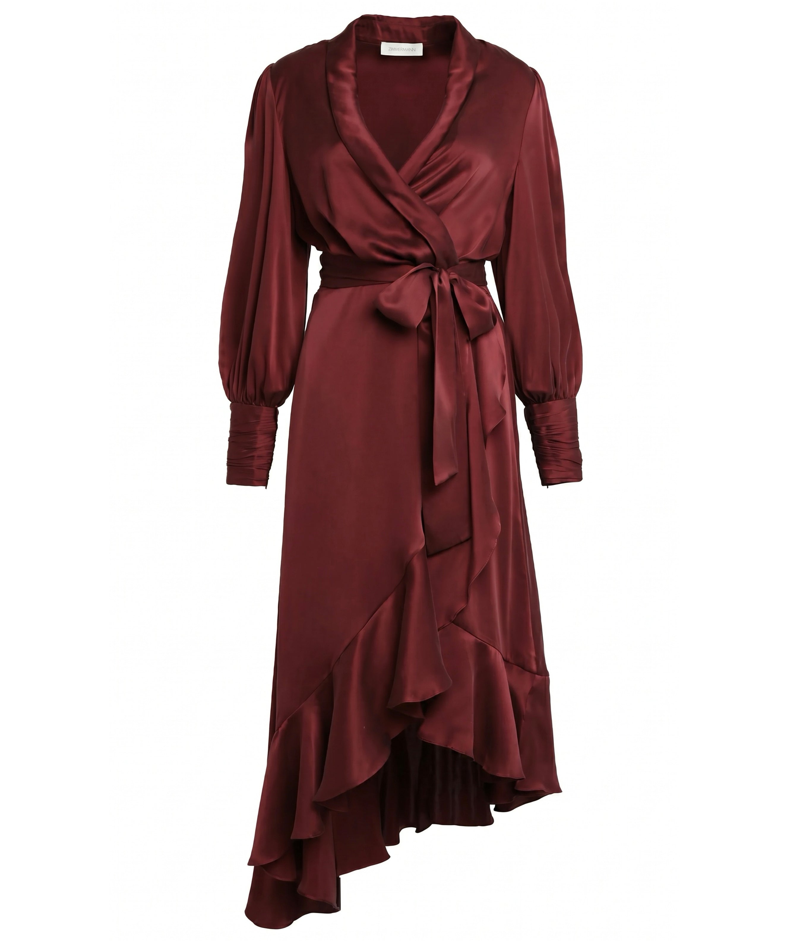 Abiti SILK WRAP MIDI DRESS MAHOGANY 8066DS26R MAHO MAHO ZIMMERMANN