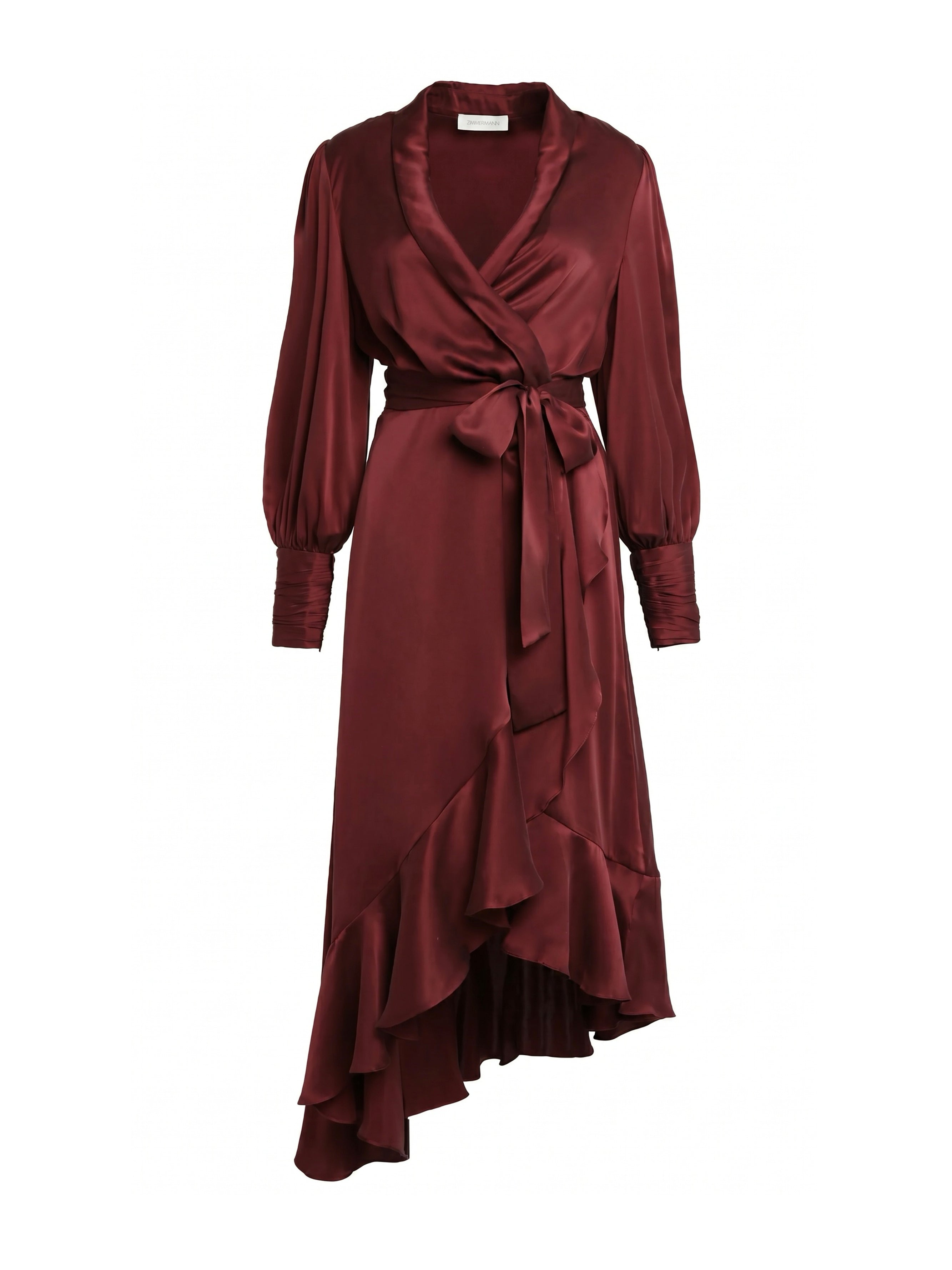 Abiti SILK WRAP MIDI DRESS MAHOGANY 8066DS26R MAHO MAHO ZIMMERMANN