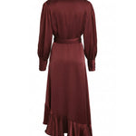 Abiti SILK WRAP MIDI DRESS MAHOGANY 8066DS26R MAHO MAHO ZIMMERMANN