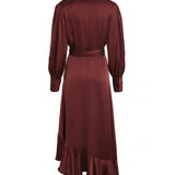 Abiti SILK WRAP MIDI DRESS MAHOGANY 8066DS26R MAHO MAHO ZIMMERMANN