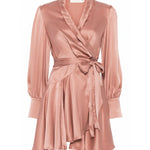 Abiti SILK WRAP MINI DRESS DUSTY ROSE 8067DS26R DSTYRSE DSTYRSE ZIMMERMANN