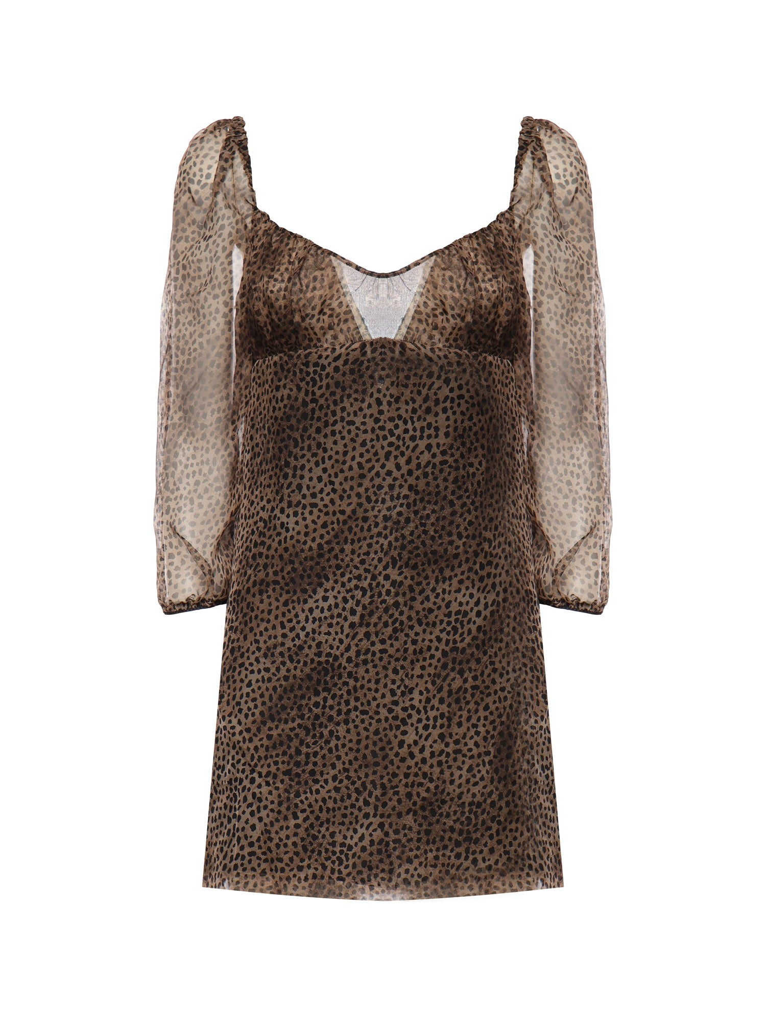 Abiti ROBE SOIE IMPRIMEE LEOPARD 859949 Y7J38 9665 9665 SAINT LAURENT