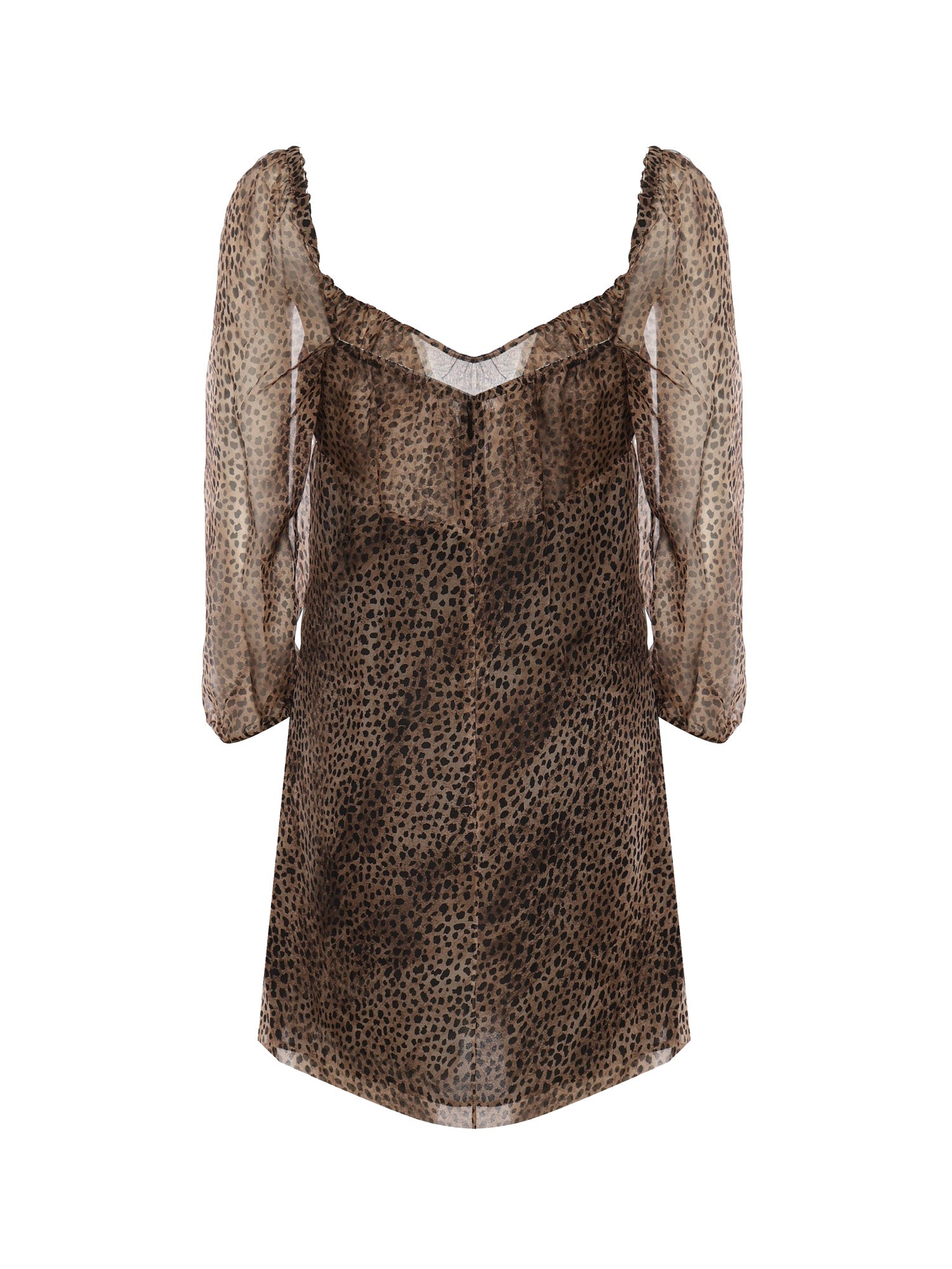 Abiti ROBE SOIE IMPRIMEE LEOPARD 859949 Y7J38 9665 9665 SAINT LAURENT
