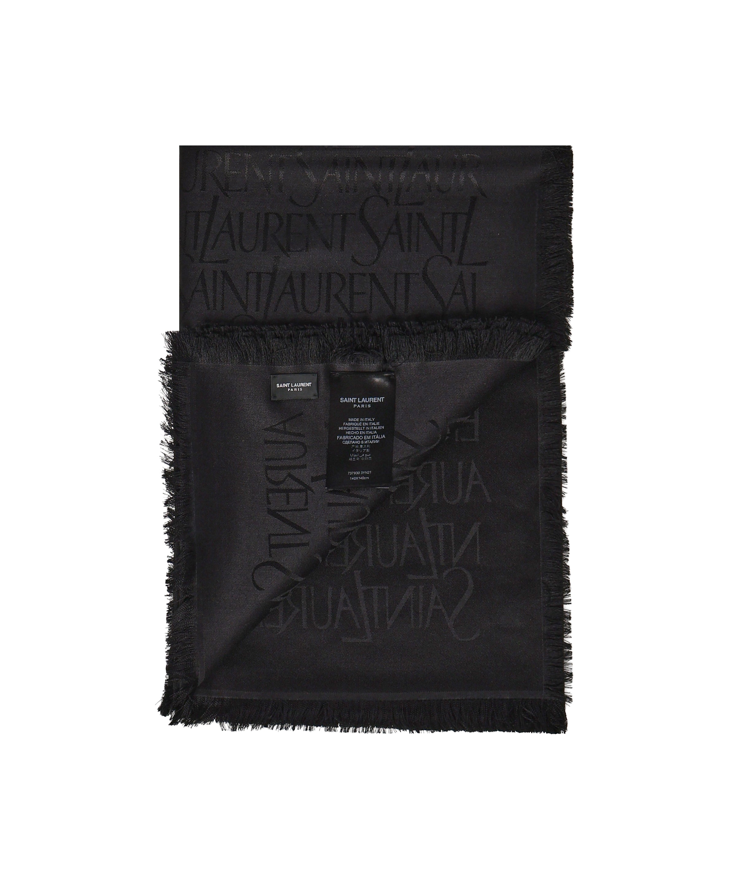 Accessori SAINT LAURENT JACQUARD LARGE 737930 3YN21 1000 1000 SAINT LAURENT