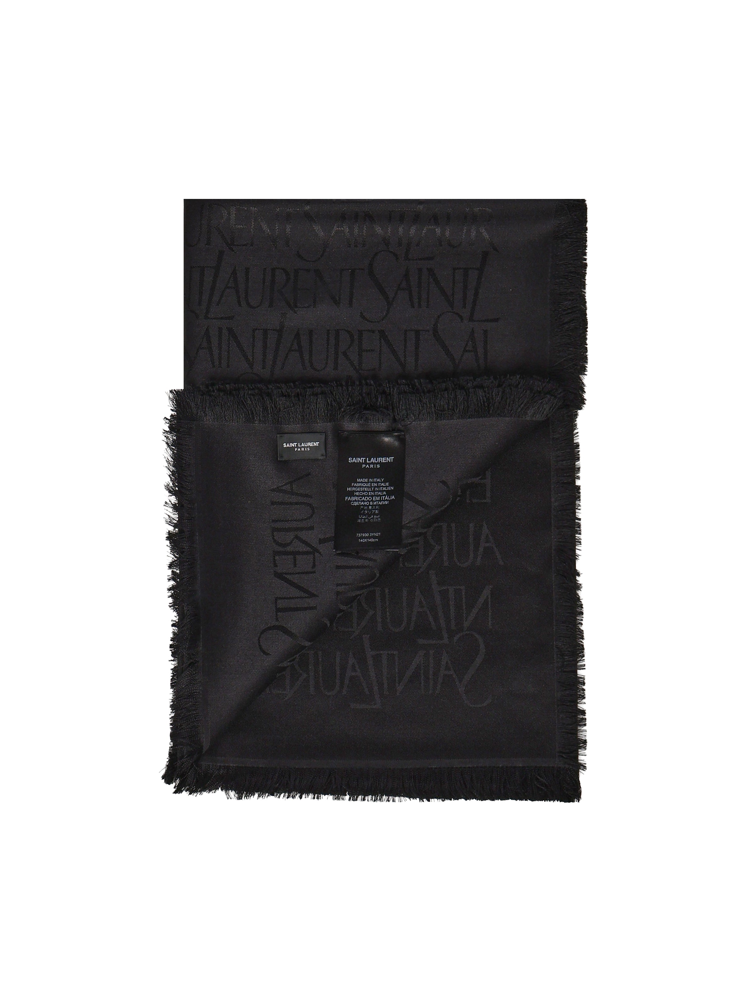 Accessori SAINT LAURENT JACQUARD LARGE 737930 3YN21 1000 1000 SAINT LAURENT
