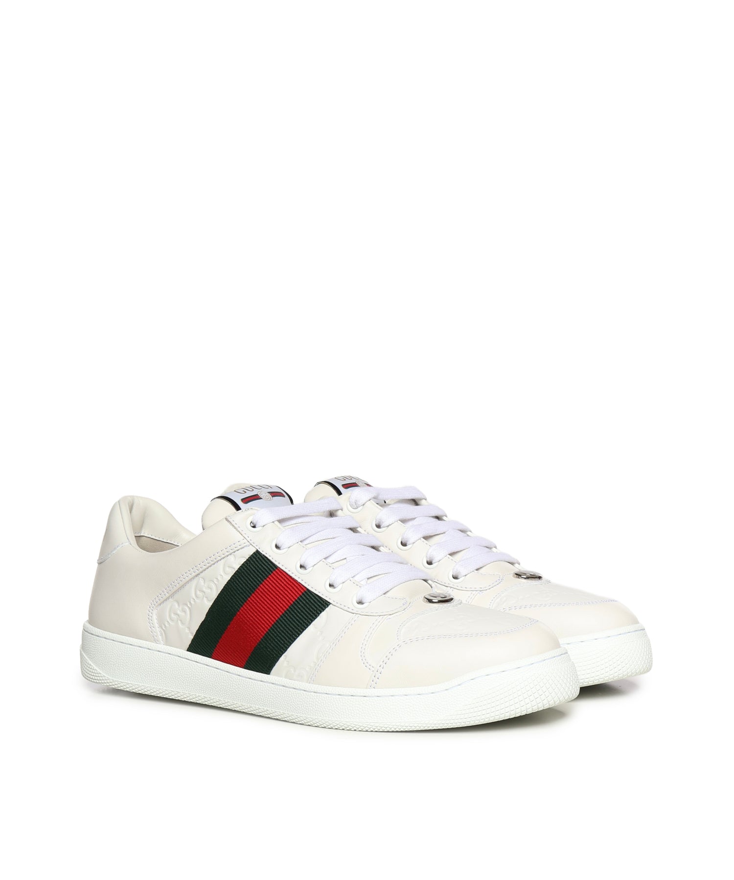 Sneakers M SCREENER SNEAKER LTHR GG 9094 7 G WHITE 798785 AADU0 9094 9094 GUCCI