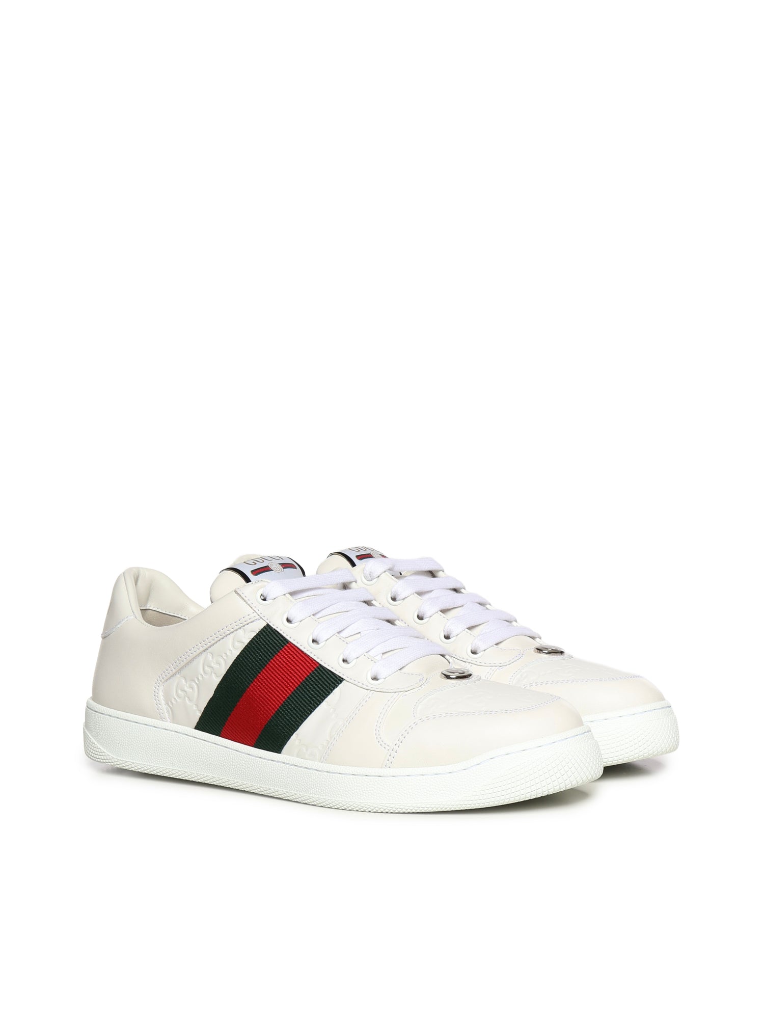Sneakers M SCREENER SNEAKER LTHR GG 9094 7 G WHITE 798785 AADU0 9094 9094 GUCCI