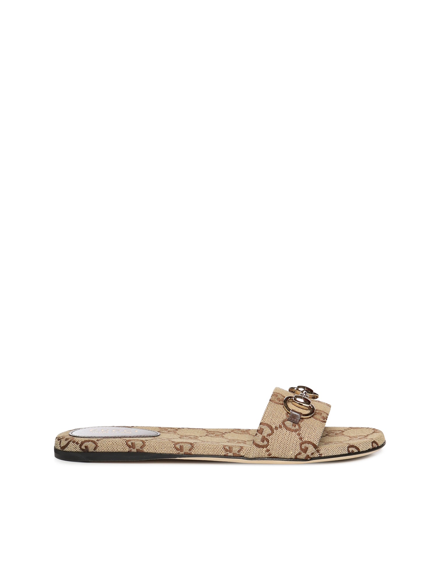 Sandali WSIAGA SLIDE CANVAS GG W/HB 2543 37 BROWN 835828 FAB10 2543 2543 GUCCI