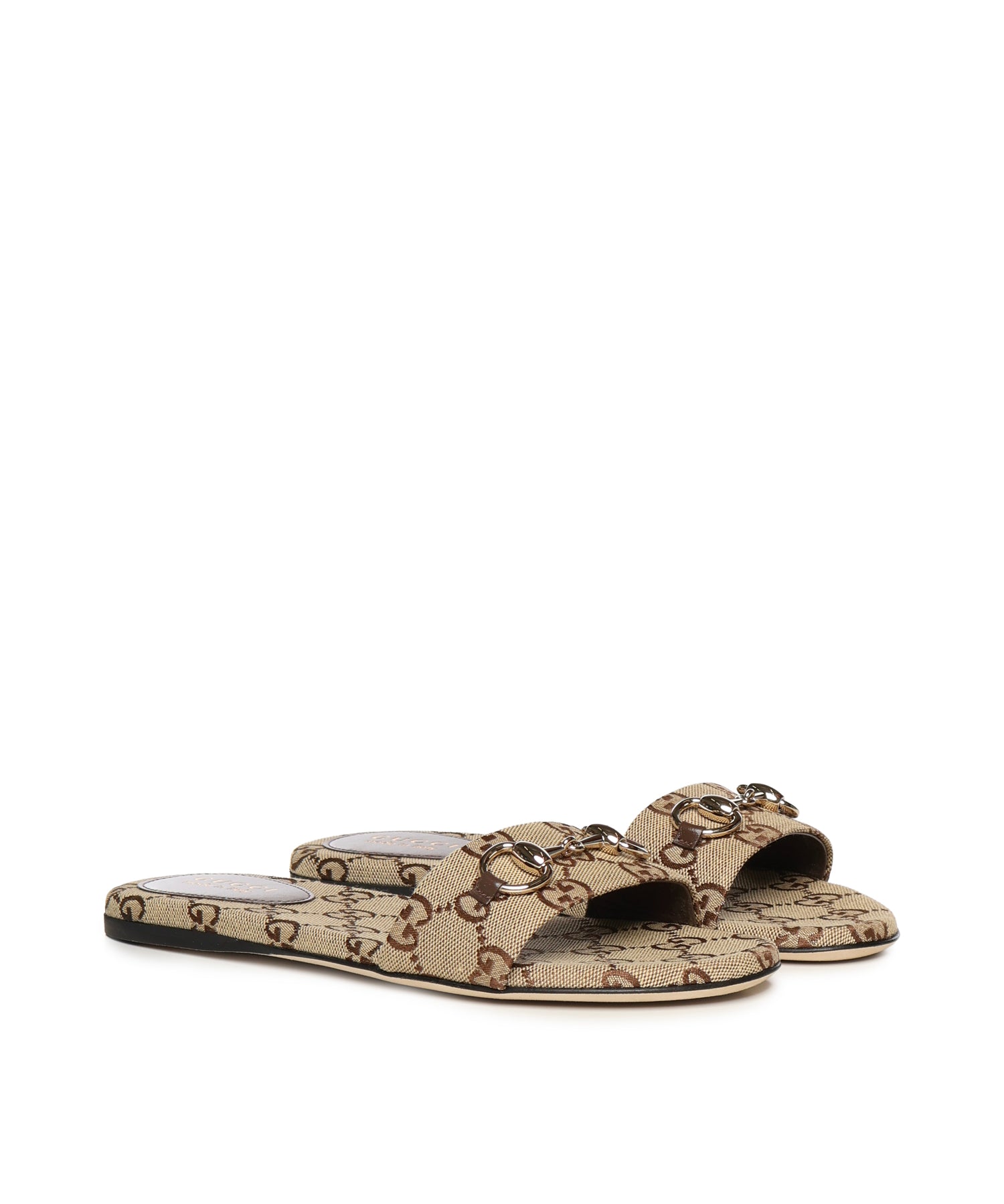 Sandali WSIAGA SLIDE CANVAS GG W/HB 2543 37 BROWN 835828 FAB10 2543 2543 GUCCI