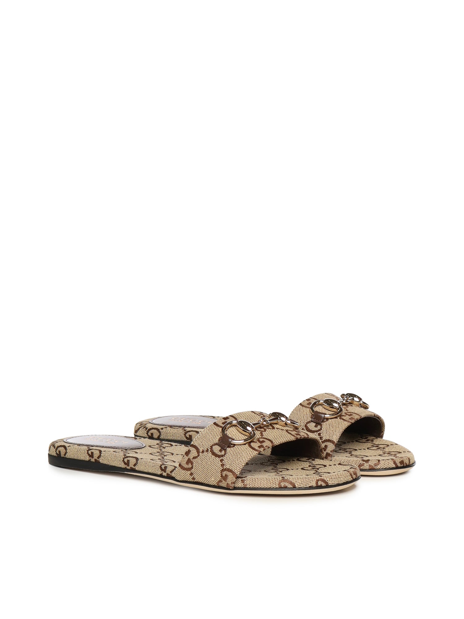 Sandali WSIAGA SLIDE CANVAS GG W/HB 2543 37 BROWN 835828 FAB10 2543 2543 GUCCI