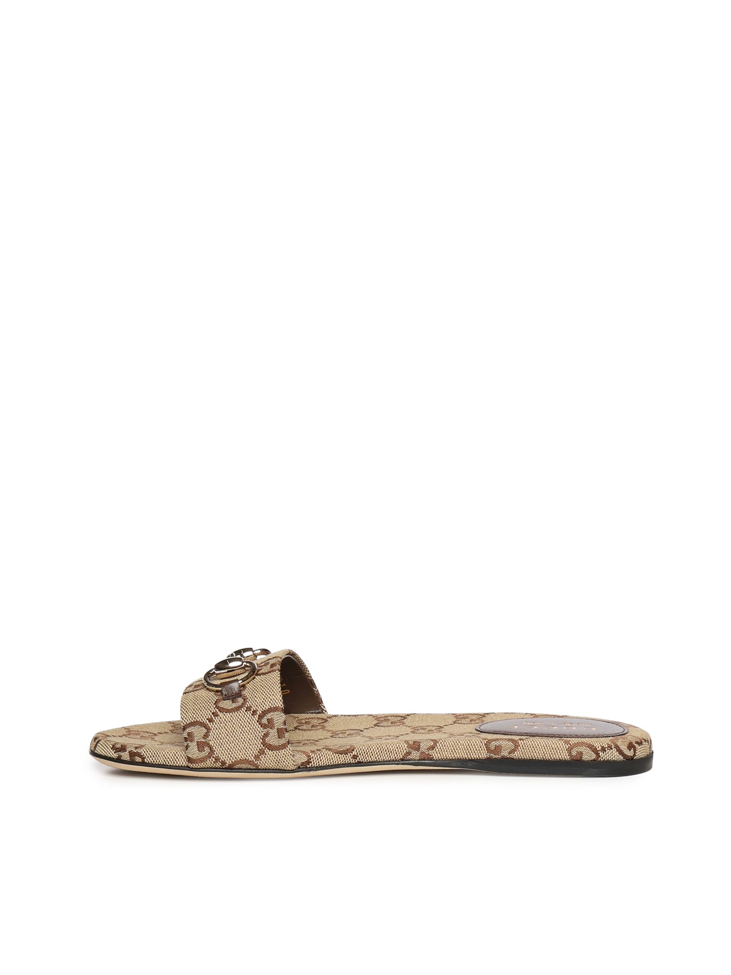 Sandali WSIAGA SLIDE CANVAS GG W/HB 2543 37 BROWN 835828 FAB10 2543 2543 GUCCI