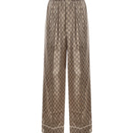 Pantaloni PANT SILK TWILL W/GG PRINT 2184 40 DARK BROWN 756503 ZANRP 2184 2184 GUCCI