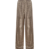 Pantaloni PANT SILK TWILL W/GG PRINT 2184 40 DARK BROWN 756503 ZANRP 2184 2184 GUCCI