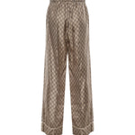 Pantaloni PANT SILK TWILL W/GG PRINT 2184 40 DARK BROWN 756503 ZANRP 2184 2184 GUCCI