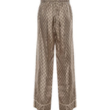 Pantaloni PANT SILK TWILL W/GG PRINT 2184 40 DARK BROWN 756503 ZANRP 2184 2184 GUCCI