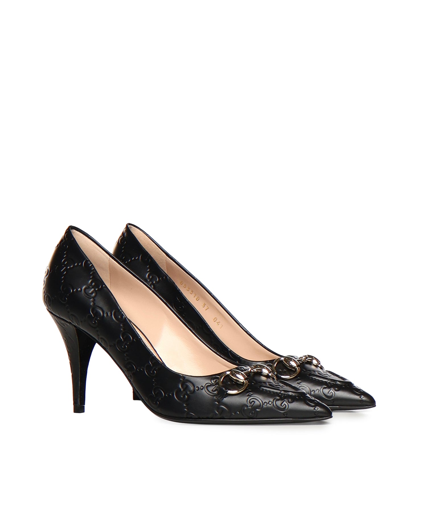 Decollete WERIN 85 PUMP GG LTHR W/HB 1000 37 BLACK 853318 AAD4U 1000 1000 GUCCI