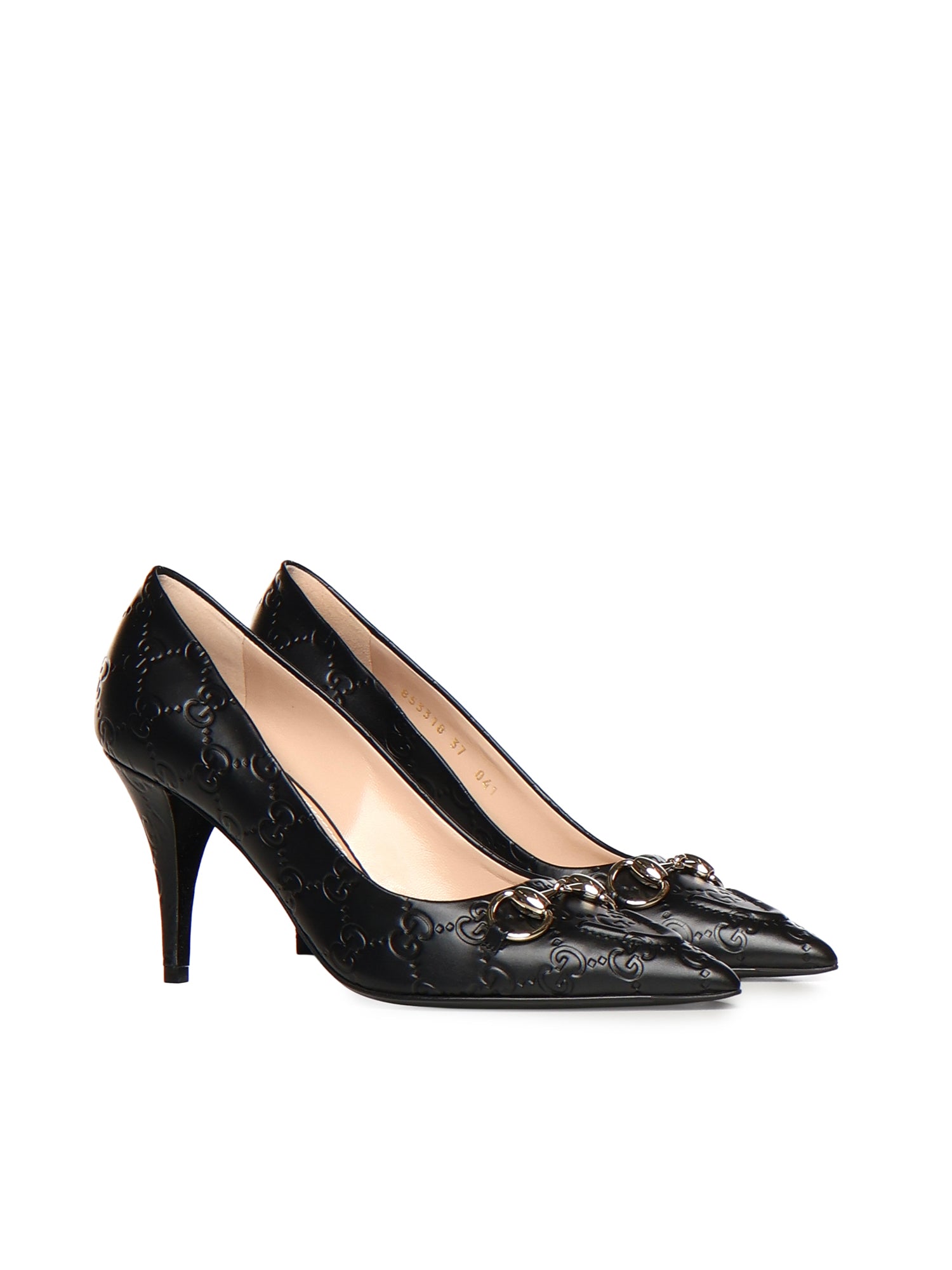 Decollete WERIN 85 PUMP GG LTHR W/HB 1000 37 BLACK 853318 AAD4U 1000 1000 GUCCI