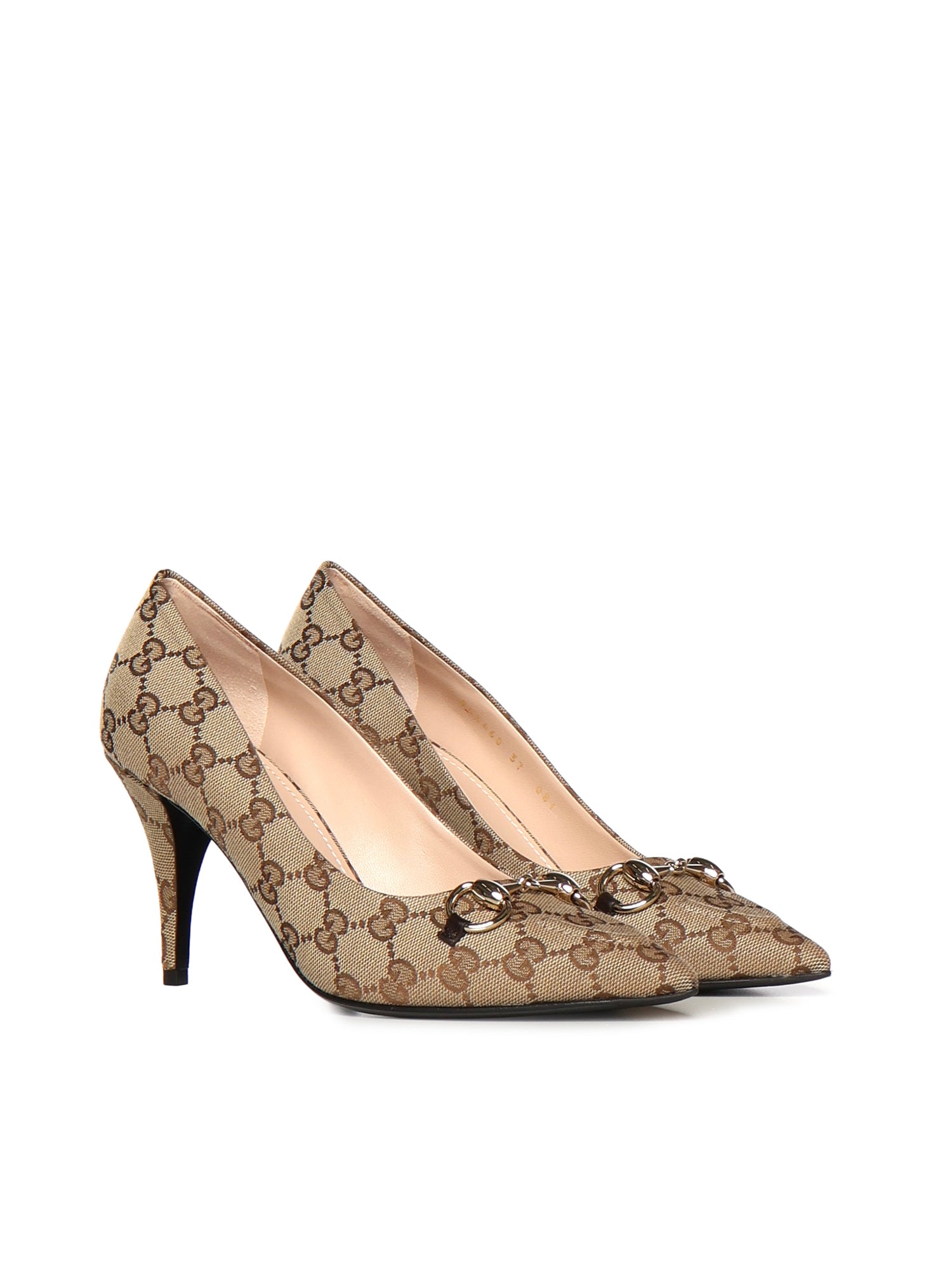 Decollete WERIN 85 PUMP ORIGINAL GG W/HB 9744 37 BEIGE 853460 KY980 9744 9744 GUCCI