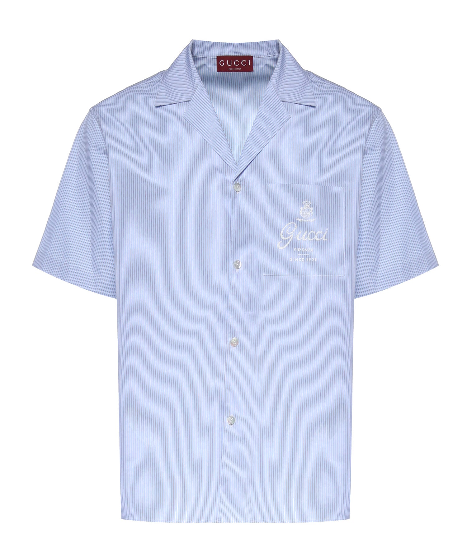 Camicie DISCO BOWLING SHIRT THIN STRIP 4061 48 MIDNIGHT BLUE 794907 ZAJWW 4061 4061 GUCCI