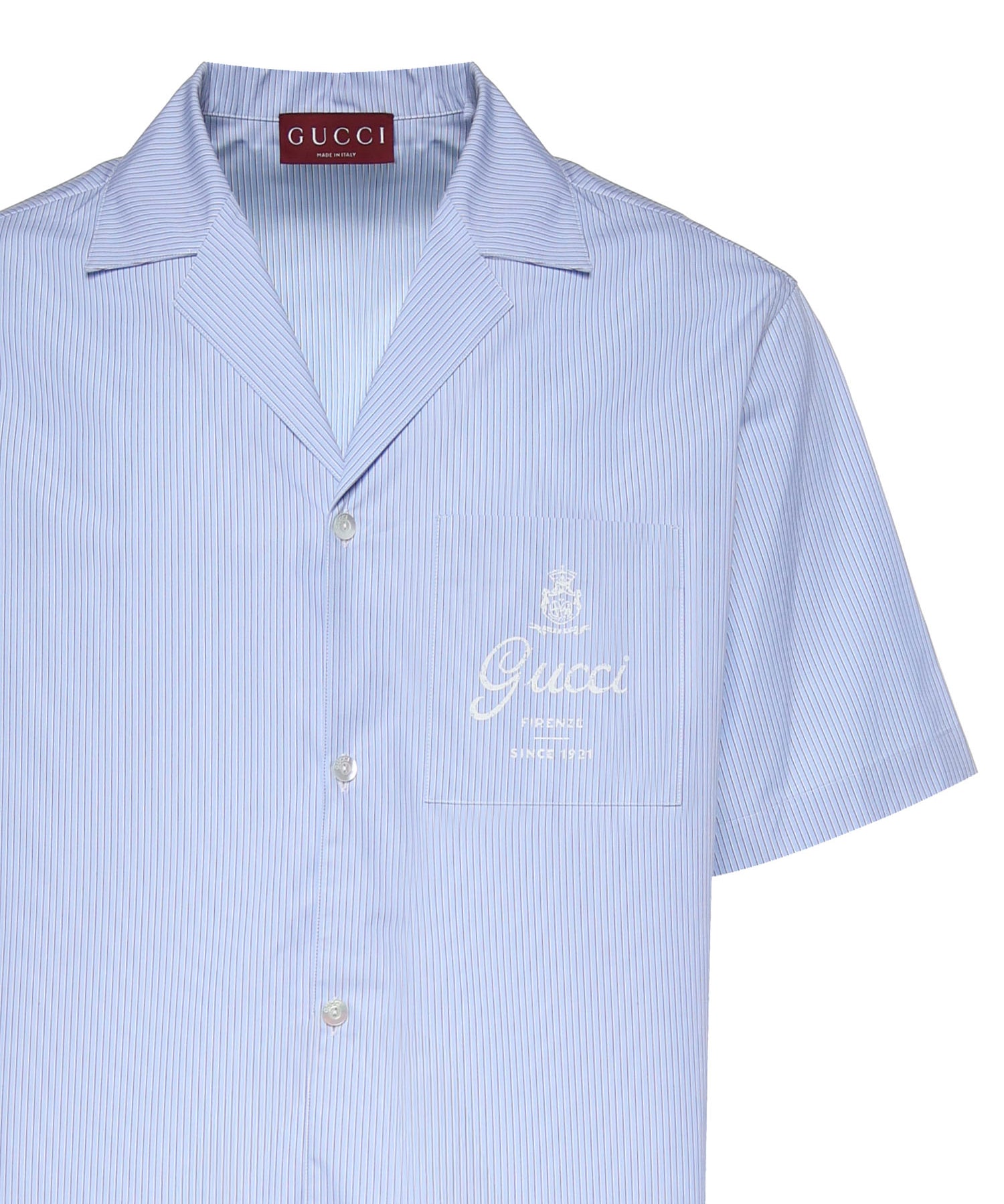 Camicie DISCO BOWLING SHIRT THIN STRIP 4061 48 MIDNIGHT BLUE 794907 ZAJWW 4061 4061 GUCCI