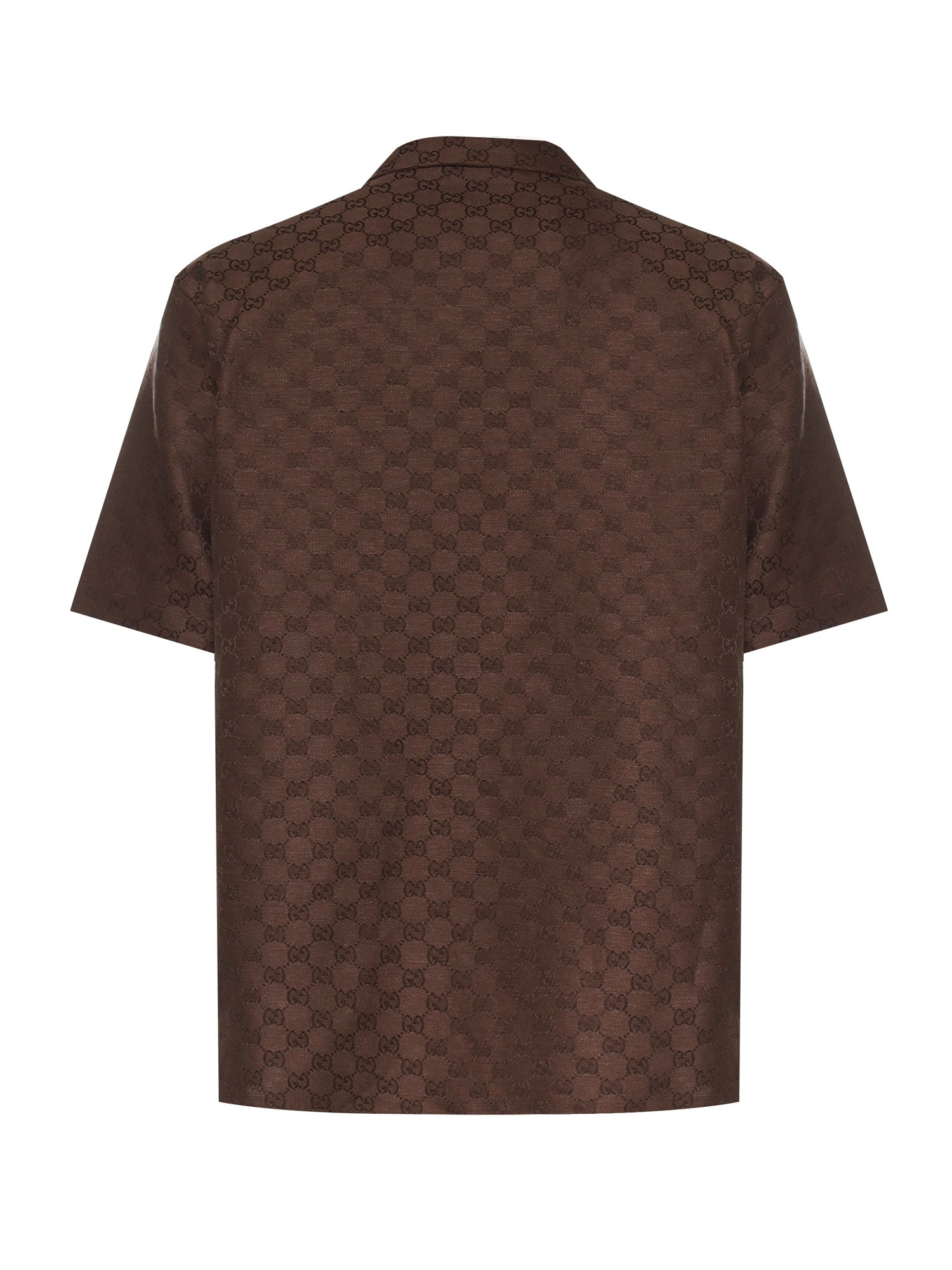 Camicie DISCO BOWLING SHIRT LINEN BLEN 2063 46 COFFEE 794907 ZAM7G 2063 2063 GUCCI
