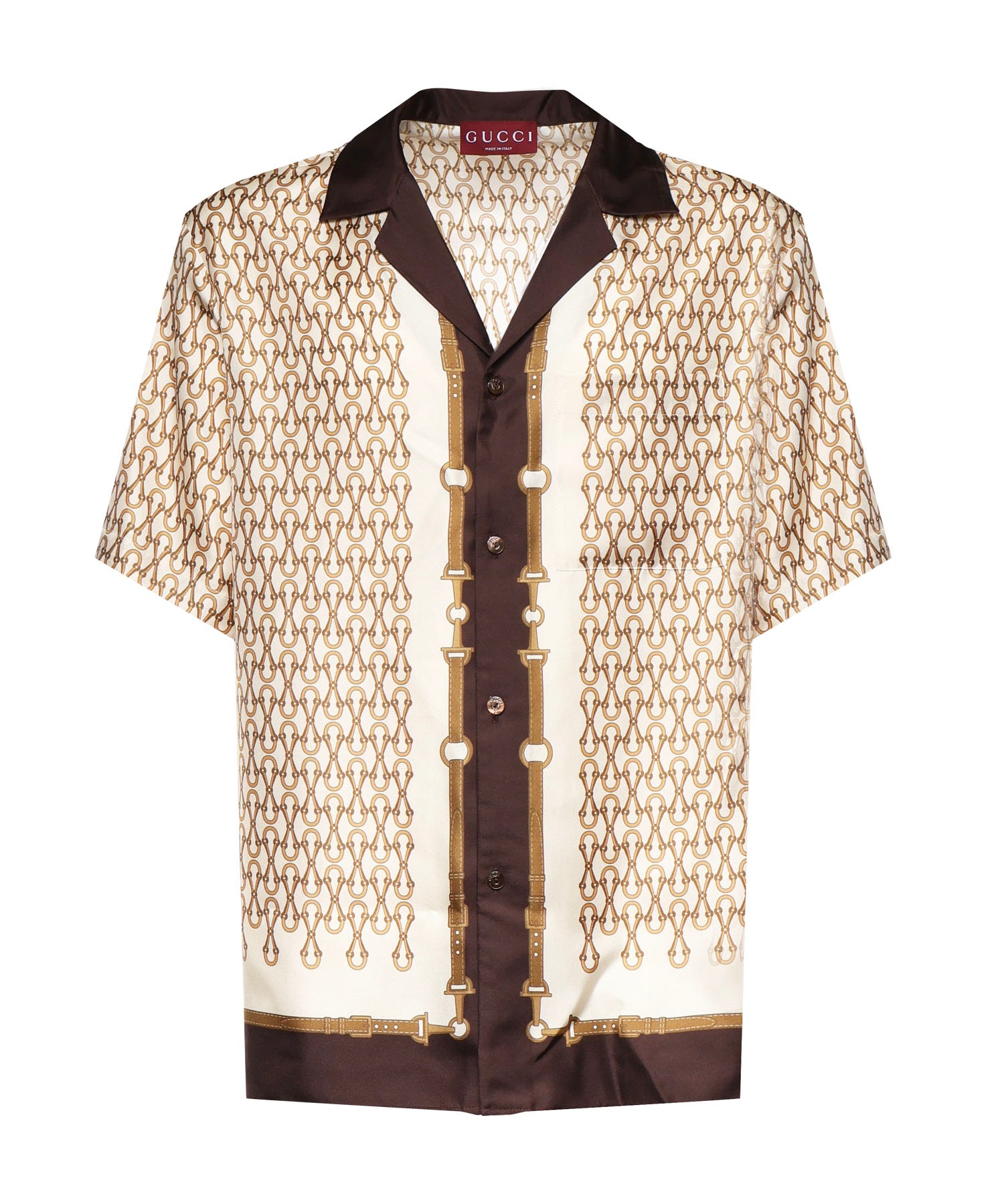 Camicie DISCO BOWLING SHIRT GOLDEN HOR 9549 48 SAND 794907 ZAUIZ 9549 9549 GUCCI