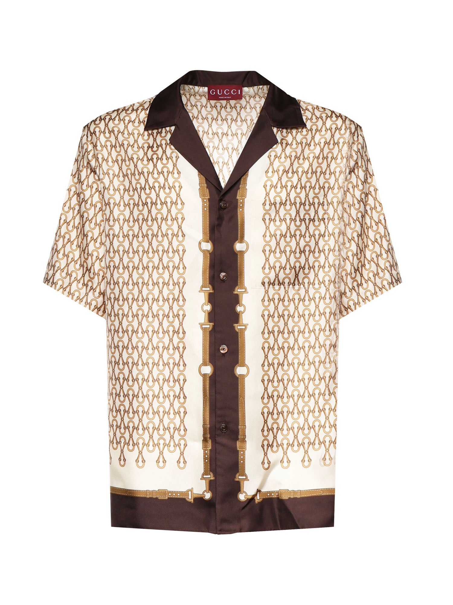 Camicie DISCO BOWLING SHIRT GOLDEN HOR 9549 48 SAND 794907 ZAUIZ 9549 9549 GUCCI