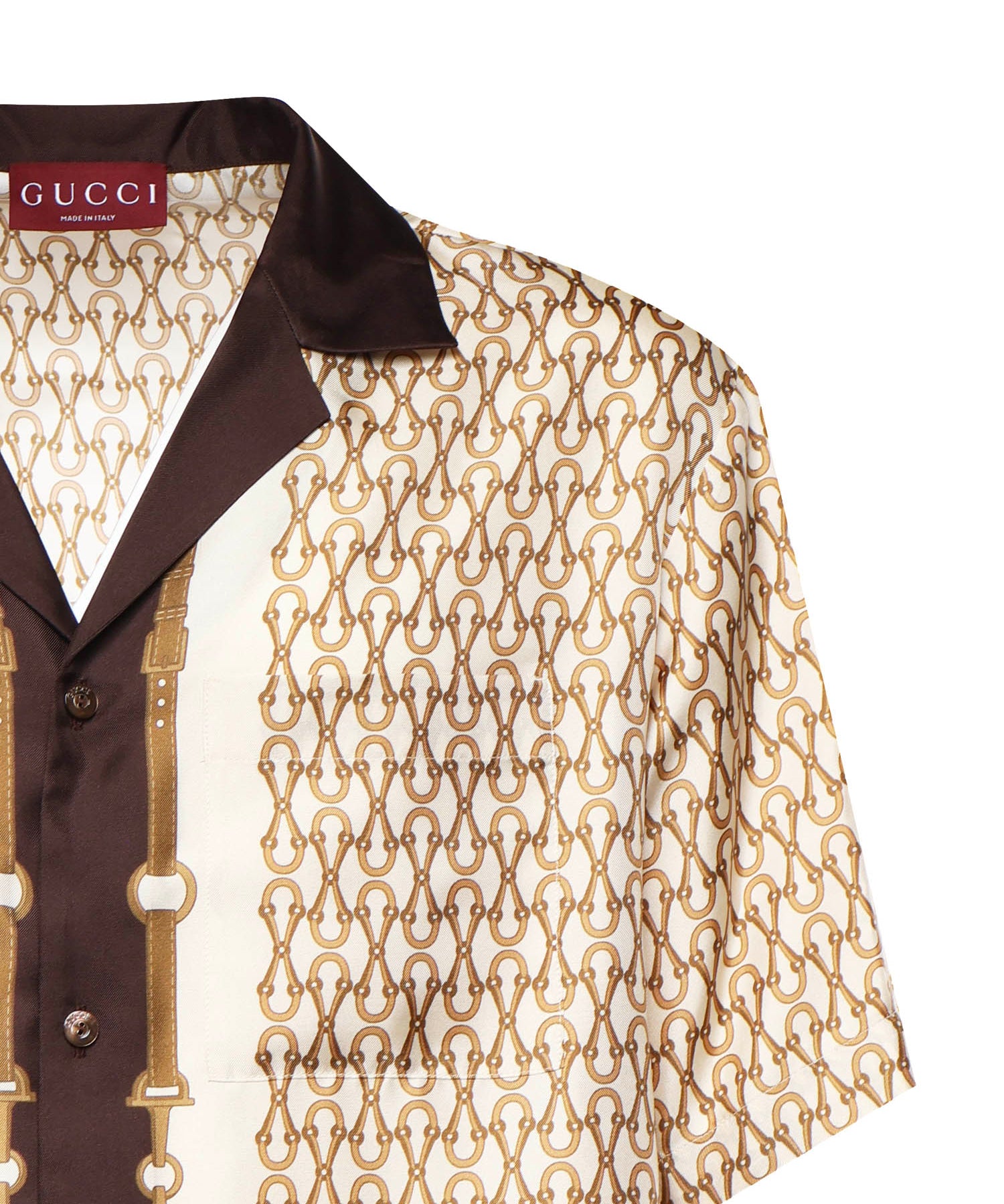 Camicie DISCO BOWLING SHIRT GOLDEN HOR 9549 48 SAND 794907 ZAUIZ 9549 9549 GUCCI