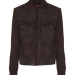 Camicie L/S SHIRT SOFT SUEDE W/KNIT PA 2130 50 DARK BROWN 847806 XNBB6 2130 2130 GUCCI
