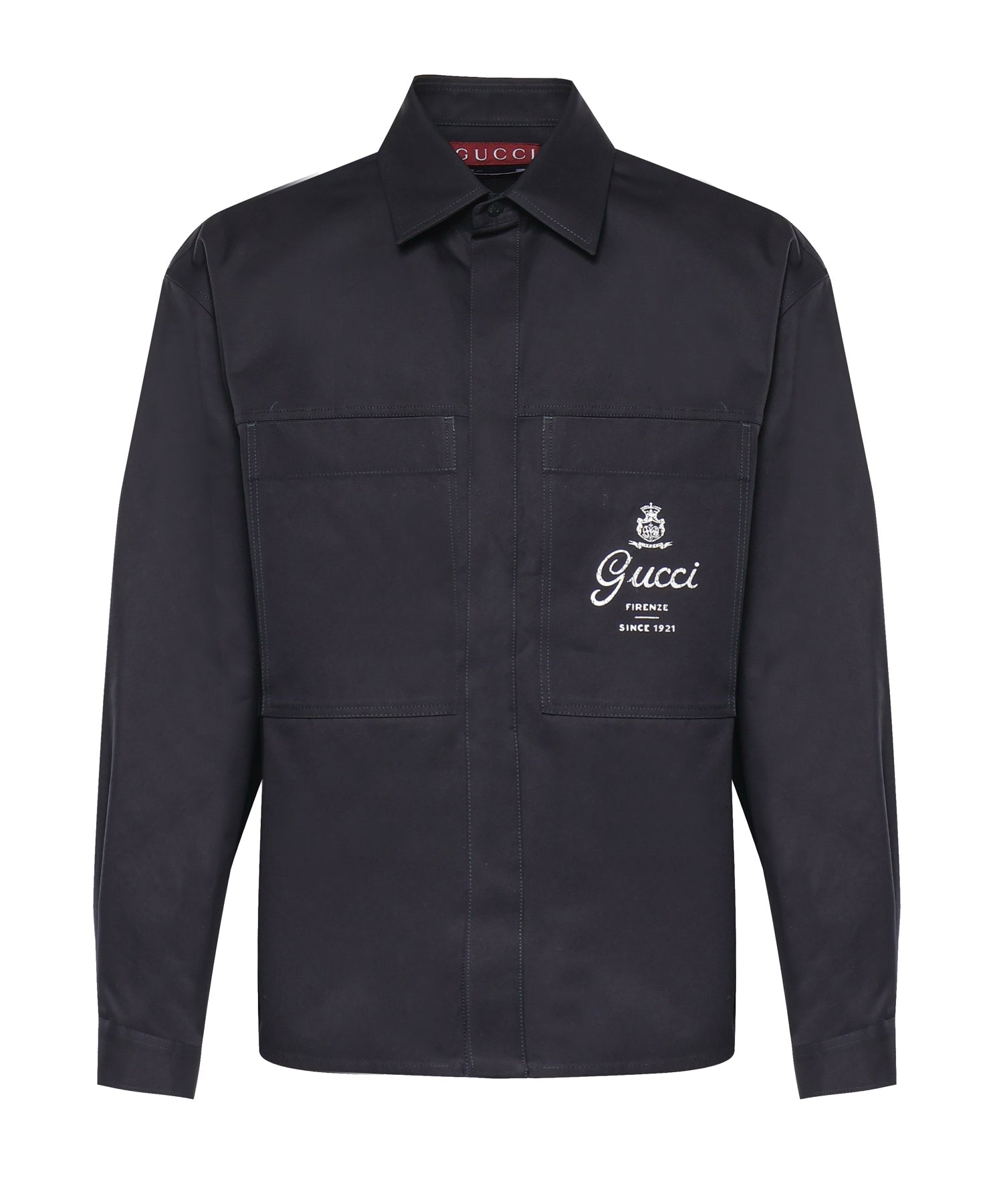 Camicie SHIRT COMPACT COTTON TWILL 4440 48 PETROLEUM BLUE 851711 ZAQH5 4440 4440 GUCCI