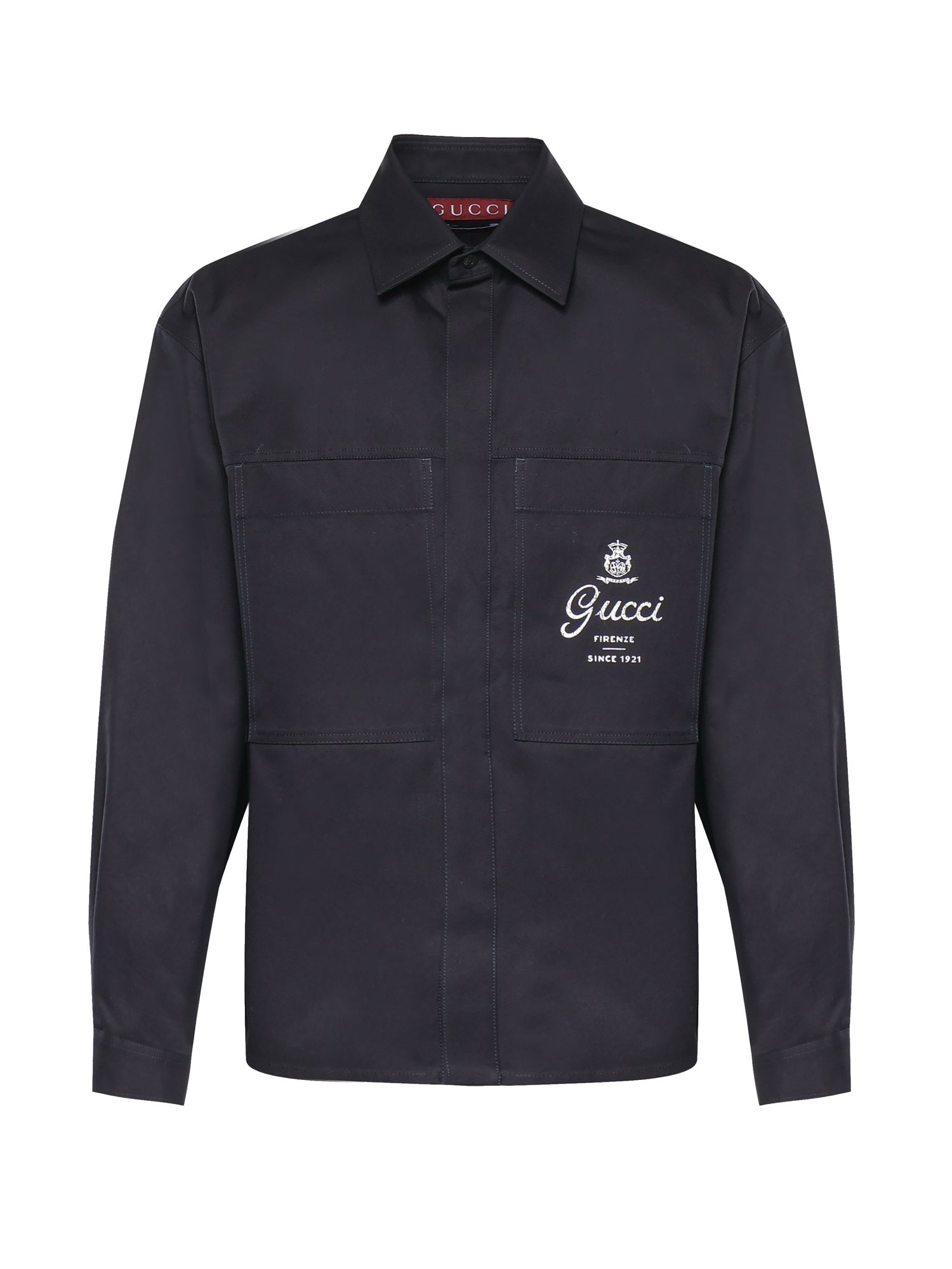 Camicie SHIRT COMPACT COTTON TWILL 4440 48 PETROLEUM BLUE 851711 ZAQH5 4440 4440 GUCCI