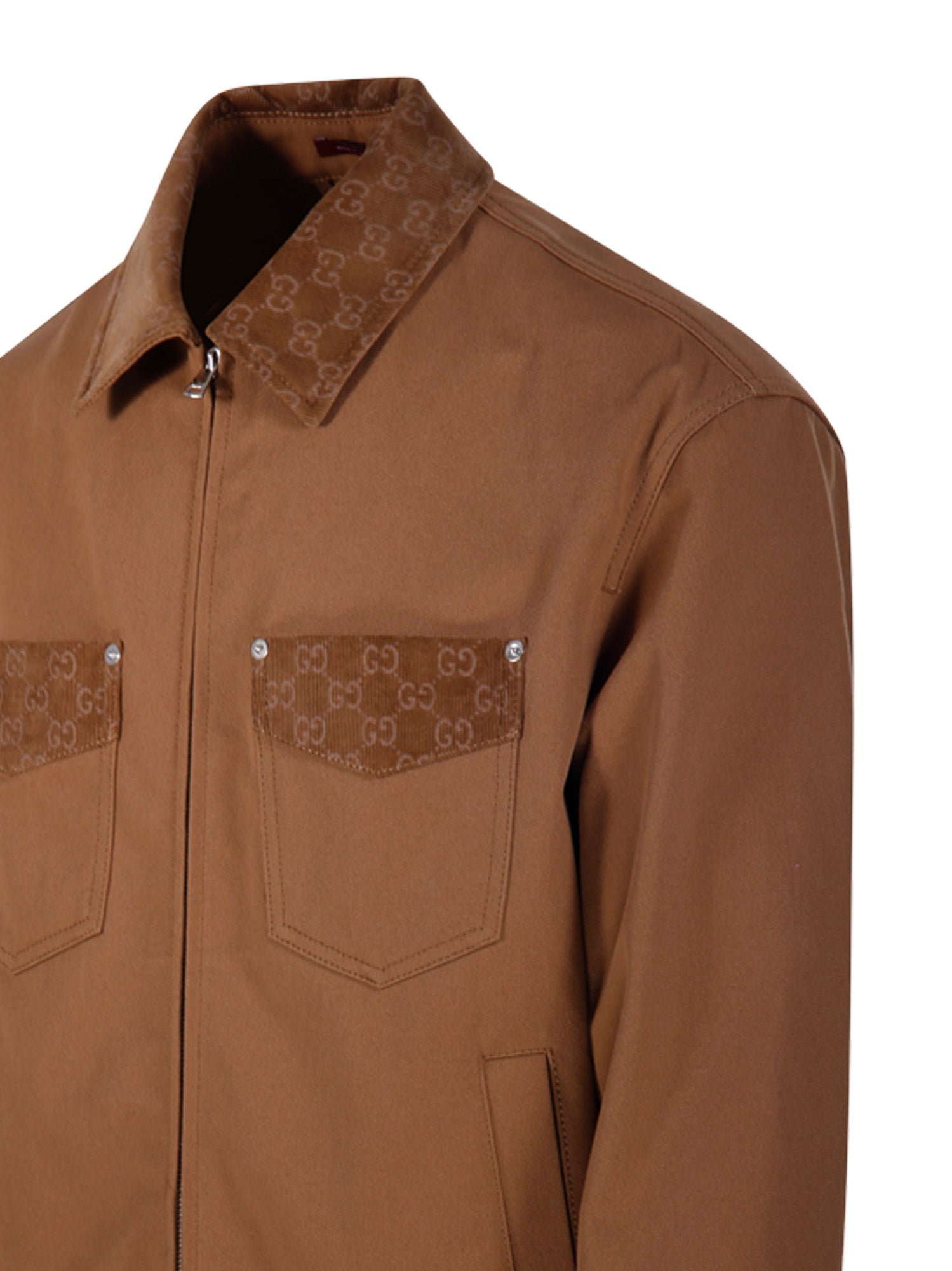 Giubbini  SPW JACKET HEAVY COTTON CANVAS 2630 48 TEAK 854304 ZAUJI 2630 2630 GUCCI