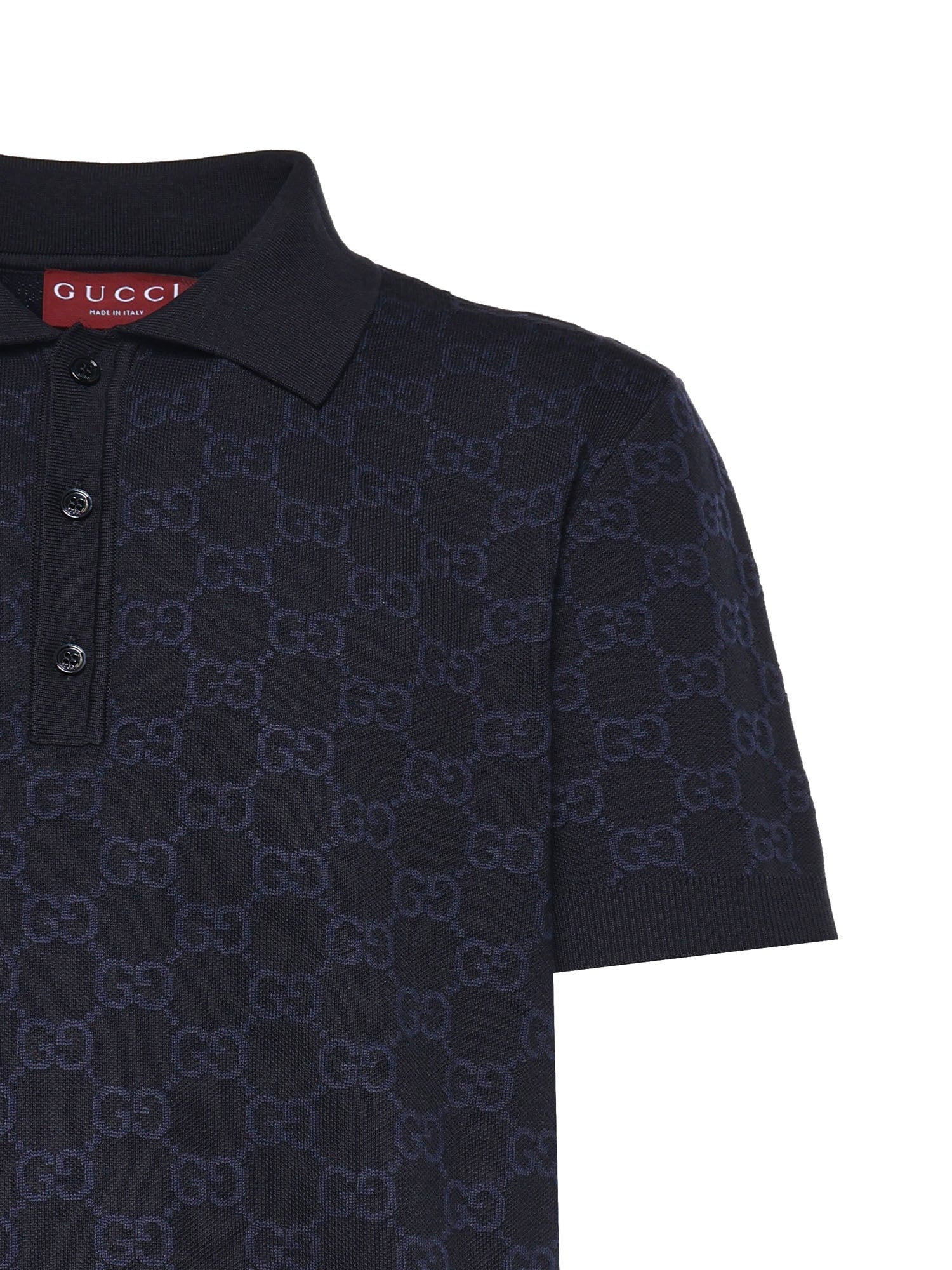 Polo S/S POLO COTTON SILK 4588 M PERIWINKLE 855058 XKFEN 4588 4588 GUCCI