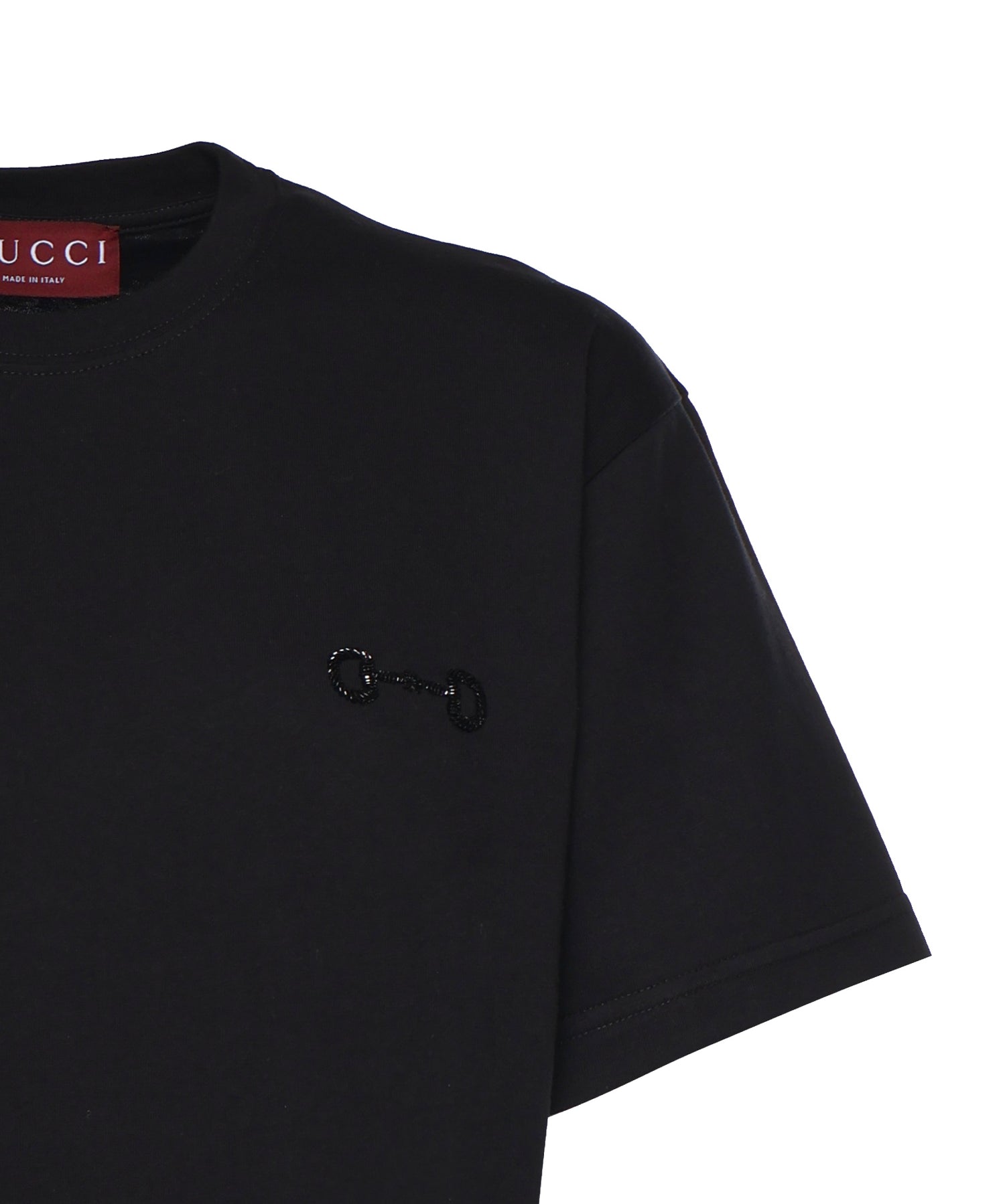T-shirt REG T-S CTN JERSEY W/HORSEBIT 1043 XS BLACK 837959 XJHMR 1043 1043 GUCCI