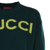 Maglieria S/S TOP SOFT WOOL W/GUCCI 3027 S DARK GREEN BOTTLE 851972 XKEBC 3027 3027 GUCCI