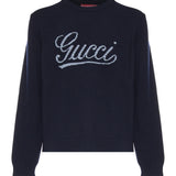 Maglieria L/S CW/NK WOOL 4071 L MIDNIGHT BLUE 795347 XKD74 4071 4071 GUCCI