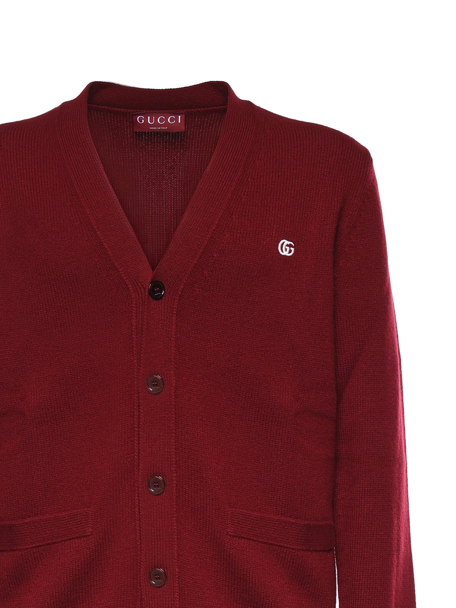 Maglieria L/S CARDIGAN WOOL/CASHMERE 6013 L AMARANTH 815009 XKFAU 6013 6013 GUCCI